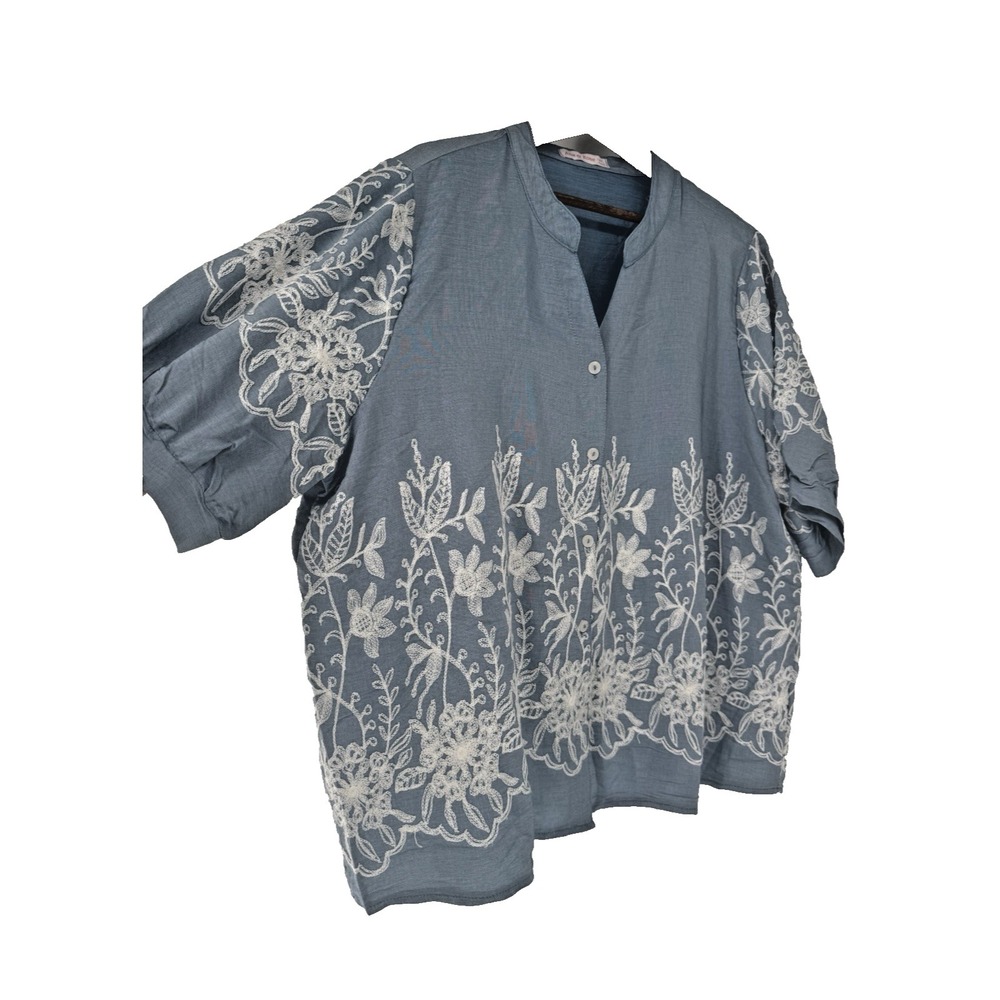 Ana & Rose Boho Lace embroidered‎ Blouse Top 3x 27" ptp fairy cottagecore plus